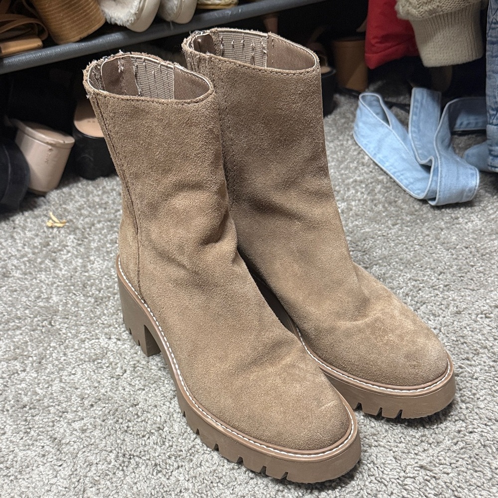 Dolce Vita Brown Suede Ankle Booties